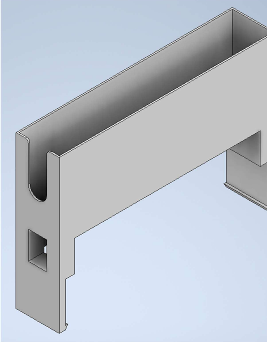 CAD render of the rear battery packaging reference for the automated garbage collection robot